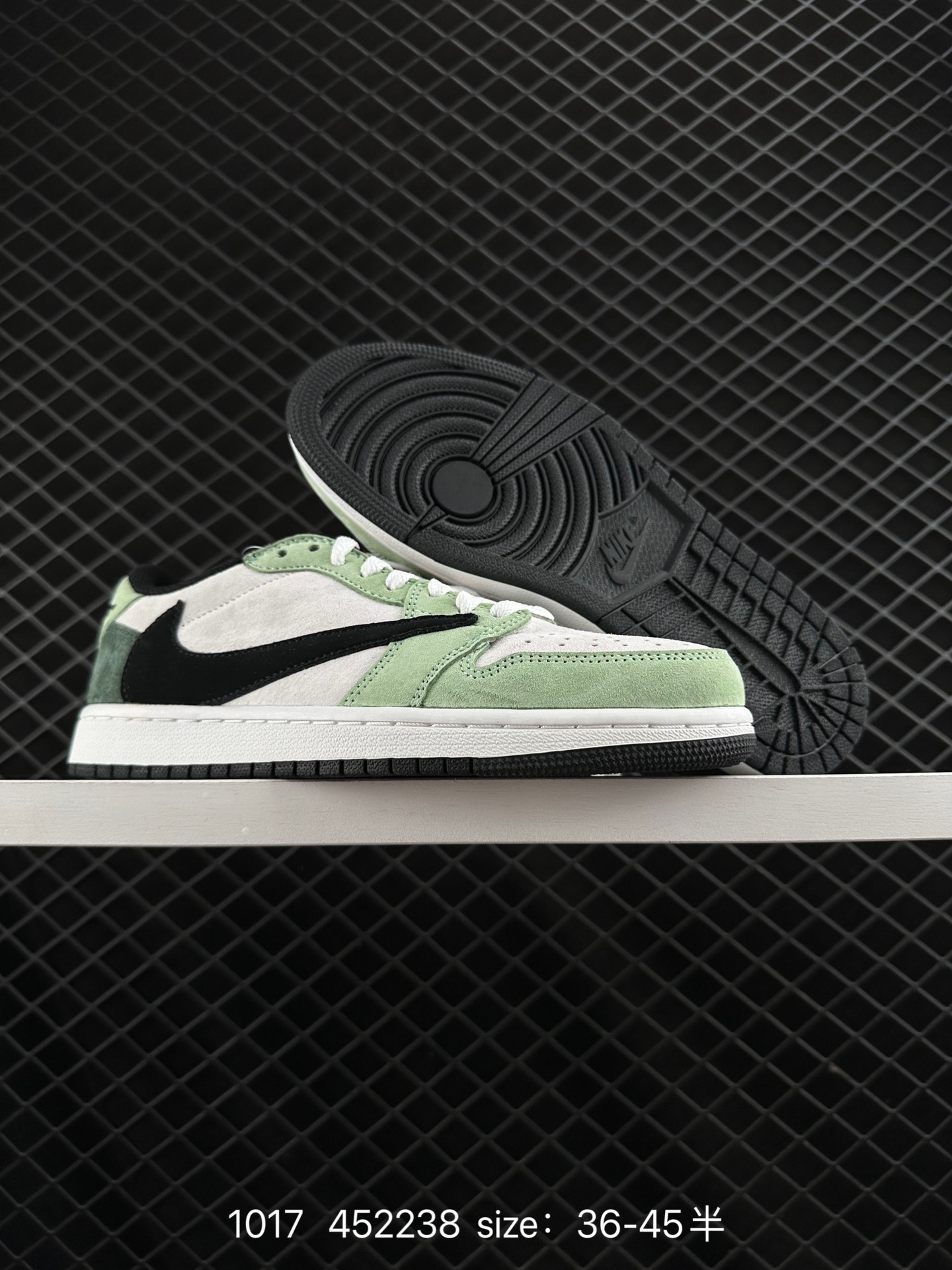 fragment design x Travis Scott x Nike Air Jordan 1 Low OG SP”Black/Green Toe“